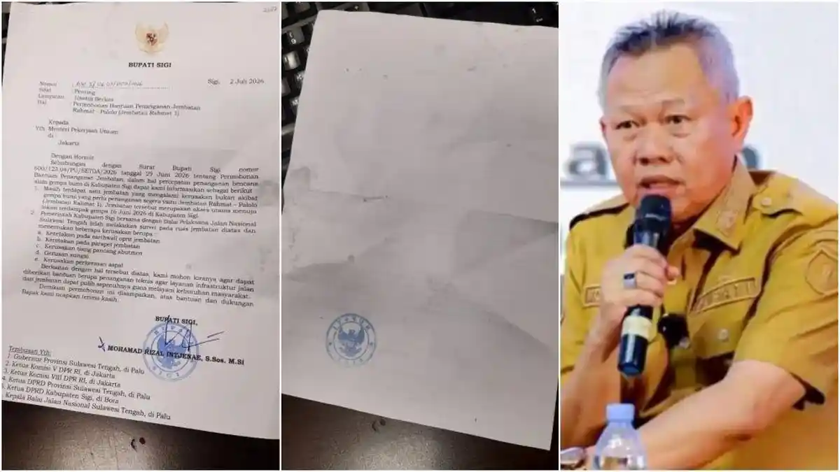 Viral Surat Bupati Sigi Jadi Bungkus Nasi Pecel, Ternyata Berisi Permohonan Perbaikan Jembatan